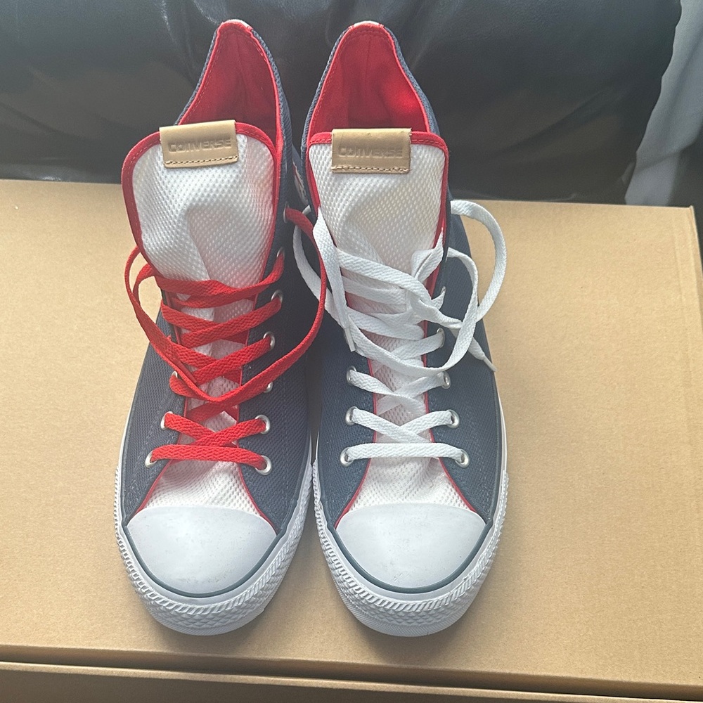 New without tags Converse High-Tops - Red, White, and Blue